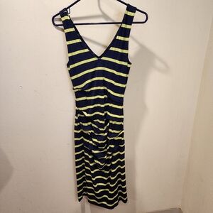 Artelier Nicole Miller stripes Green and blue bodycon dress fits S/M